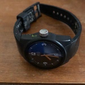 Black 40 Nine watch with rubber strap